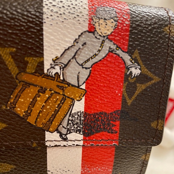 Authentic Louis Vuitton Sarah long wallet with poppy interior - Picture 4 of 10